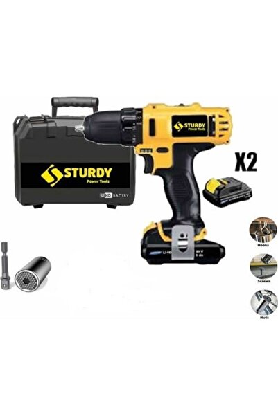 Sturdy Power Tools Sturdy 20v 5ah Çift Akülü Darbeli Soketli Matkap