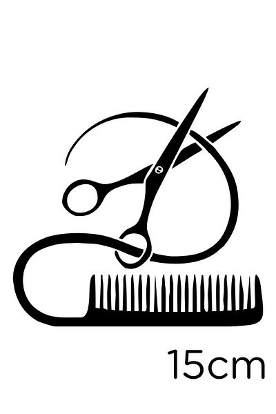 MIGNATIS Autocolant Autocolant Lipire Pentru Foarfece Si Pieptene Coafuri 15cm - Negru