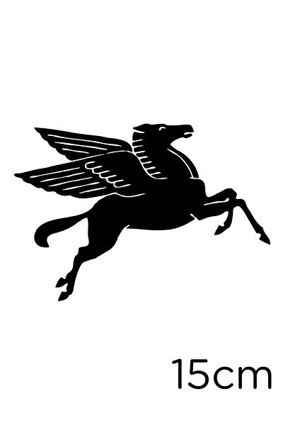 MIGNATIS Autocolant cu icoana Pegasus Cal Zburător 15cm - Negru