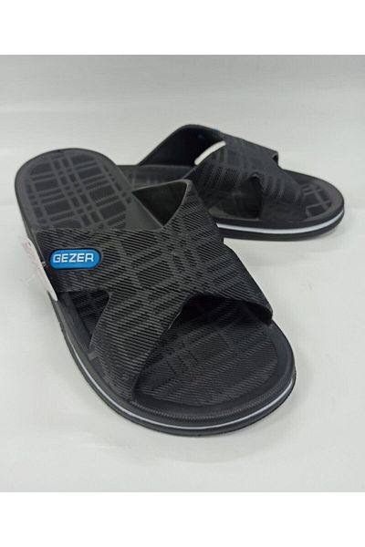 GEZER Ανδρικές παντόφλες Wet Floor Μαύρες