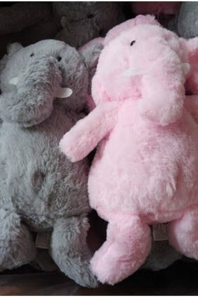 DC GRUP Plush Sitting Elephant 30 Cm Gray