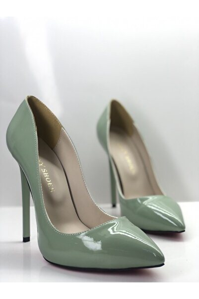 HAYYSHOES Kadın Yeşil Gizli Platformlu Topuklu Stiletto Ayakkabı