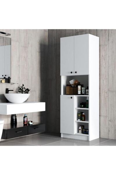 Mezza 3000 ORDER 60x180 BANYO DOLABI ÇOK AMAÇLI DOLAP BEYAZ