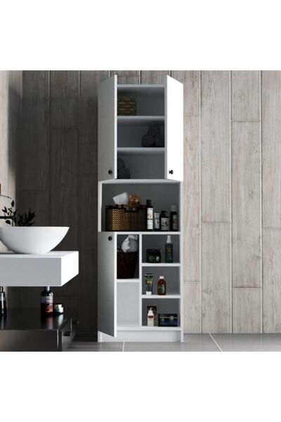 Mezza 3000 ORDER 60x180 BANYO DOLABI ÇOK AMAÇLI DOLAP BEYAZ