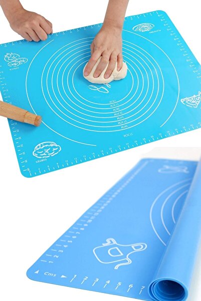 Markafox Hamur Açma Matı Silikon Kaydırmaz Büyük Boy (50cmx40cm)