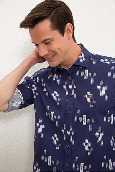 U.S. Polo Assn. Мъжка риза - тъмносиня