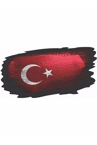 ZobarMarkt ملصق العلم التركي باللون الأحمر، 6 × 10 سم