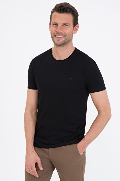 Pierre Cardin Μαύρο Slim Fit Crew Neck Basic T-shirt