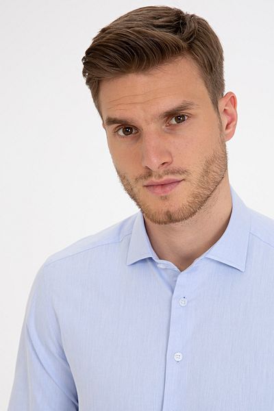 Pierre Cardin Ανοιχτό μπλε πουκάμισο Slim Fit