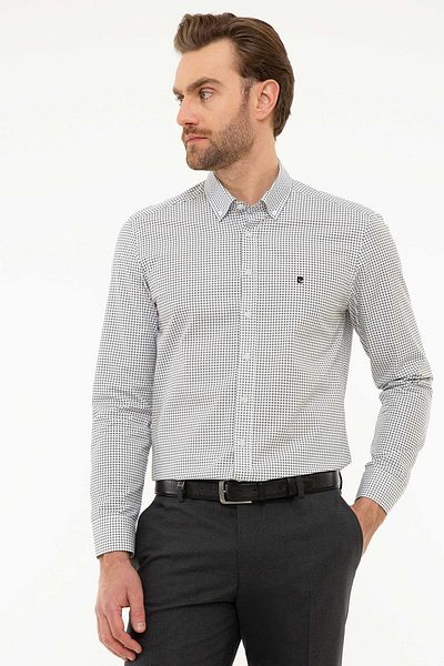 Pierre Cardin Черна прилепнала риза