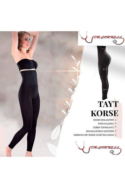 Dr. Cornell Women's Two Size Slimming Firming High Waist Tights Corset