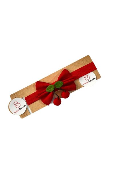 BEBECİBURADA Baby Girl Red Cherry Hair Band