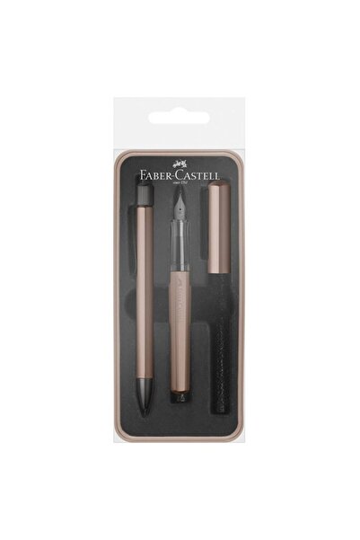 Faber Castell Faber Hexo Dolma Ve Tükenmez Kalem Set Bronz