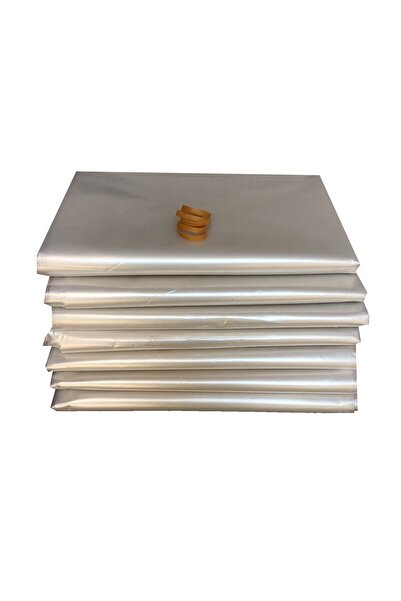 Dekals 5 Adet Ev Taşıma Poşeti 90x130 Ultra Battal Boy Şeffaf Kokusuz Lastikli Taşınma Nakliye Çuvalı