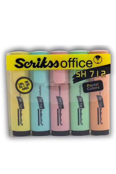 Scrikss SCRIKSS OFFICE SH 712 5 COLOR PHOSPHORUS PEN SET – PASTEL COLORS