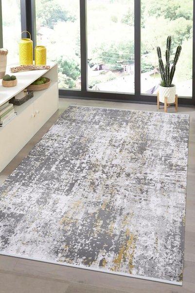 Genel Markalar Atlas Motto Tt01a Sarı Modern Dokuma Taban Halı