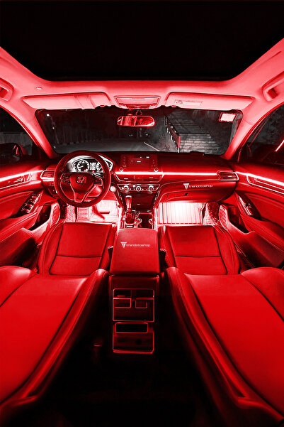 C9 Araç Içi Neon Ledi Ip Led Torpido Ledi 2 Metre Neon Led Kırmızı