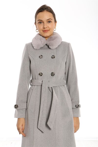 Zühre Yaka kürk kaşe kaban