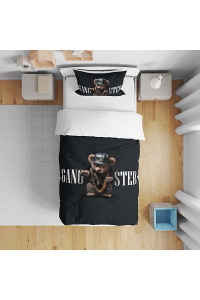Fortek Home 3D Digital Printing Single Duvet Cover Set with Sheets