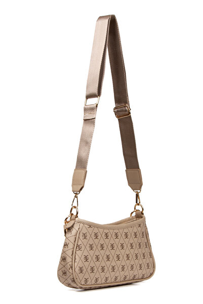 Newish Women's Patterned Cross Hand and Shoulder Baguette Patterned Anti-Theft Rfid Wallet and Card Holder