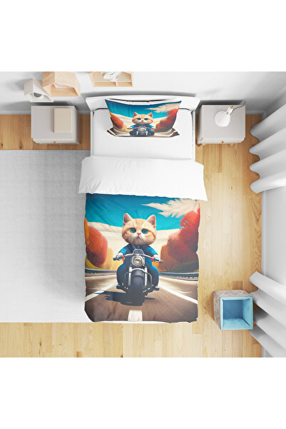 Fortek Home New Year - 3D Digital Printed Single Duvet Cover Set