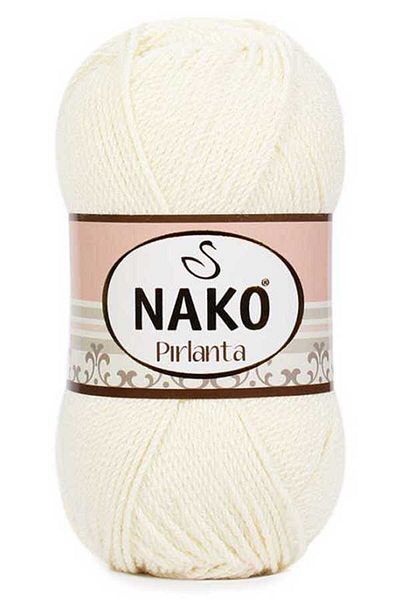 NAKO 0300 Εκρού Διαμαντένιο Χειροποίητο Σχοινί Πλεξίματος - 100 Gr 1 Τεμάχιο