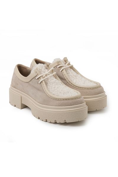 John May Pantofi casual de damă Rd-5861 John May Suede Beige Combinație