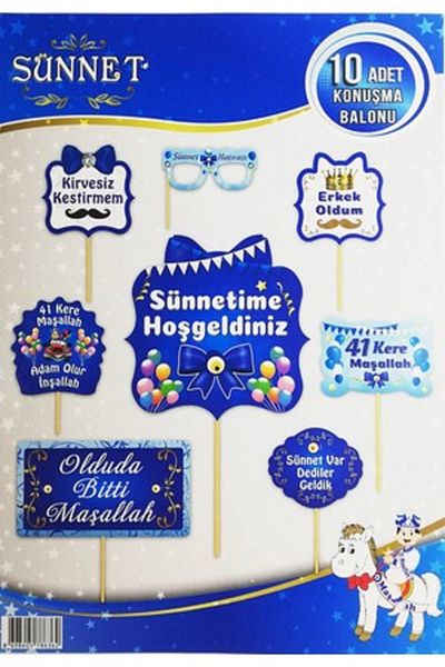 Dizayn Parti Evi Circumcision Speech Bubble 10 Pieces