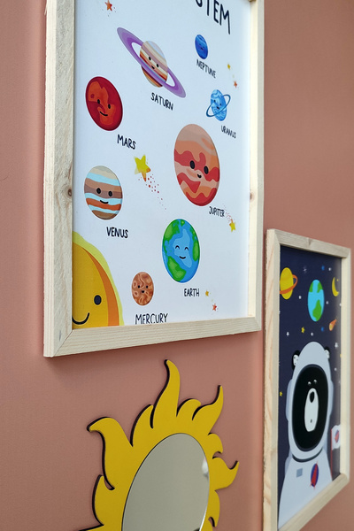 Tooall Solar System Themed Kids Room Decoration and Education Kit