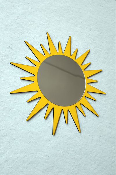 Tooall Masa cu model de soare din plexiglas argintiu pentru camera copiilor - 26 cm