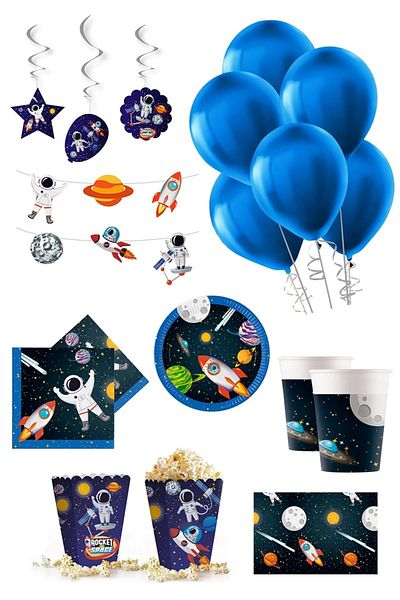 Kikajoy Σετ πάρτι Rocket Space για 8 άτομα