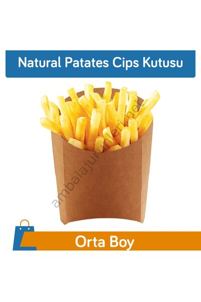 GİZPAK Natural Patates Cips Kutusu Orta Boy 1.000 Adet