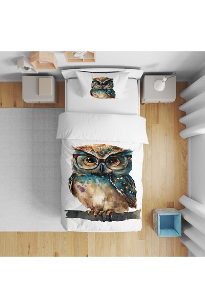 Fortek Home 3D Digital Printing Single Duvet Cover Set with Sheets