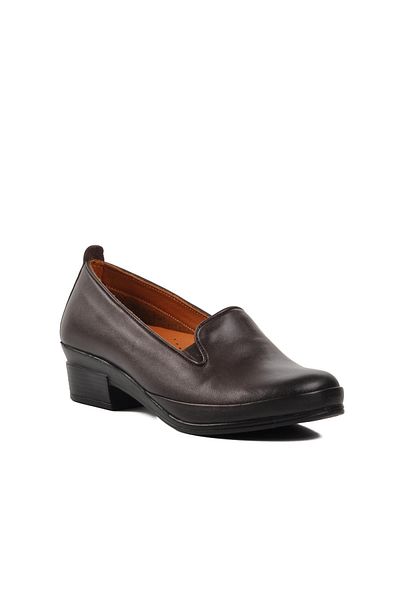 AYAKMOD 82-24k Brown Genuine Leather Women's Casual Shoes