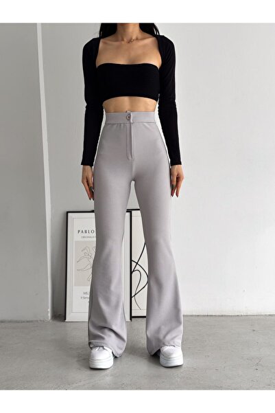 manolyabutik Sa likrom Ženske španske pantalone