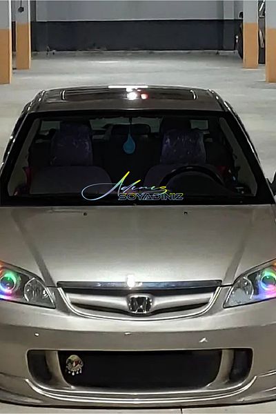 STİCKERCI BEY 40*15 Cm Hologramă Nume Prenume Autocolant Folie tăiată Compatibilă cu parbriz