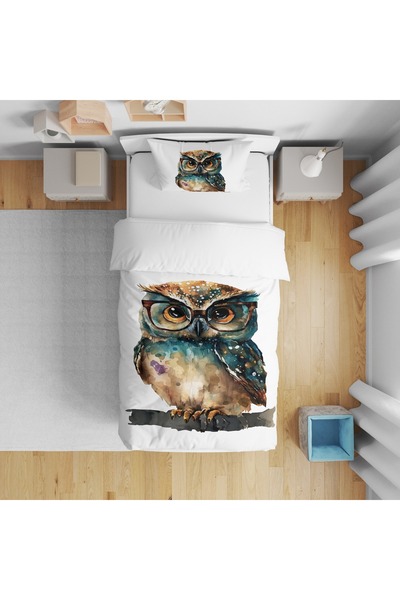 Fortek Home SET DE HUSĂ DE PAT PENTRU O PERSONE CU PRINTARE DIGITALĂ 3D (FĂRĂ...