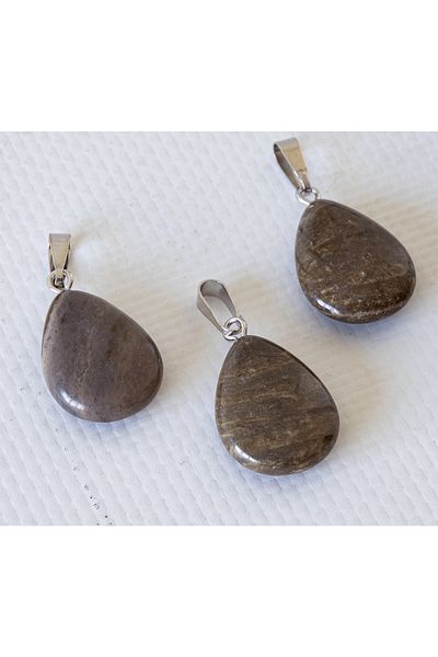 Tesbih Atölyesi Certified Drop Model Rhodonite Stone Necklace