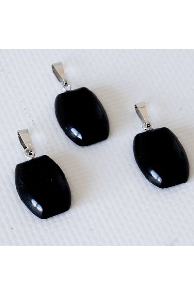 Tesbih Atölyesi Certified Oval Model Real Onyx Stone Necklace