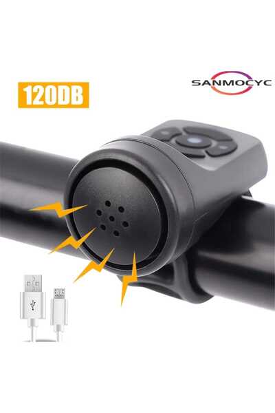 tur bike 4 Modlu Usb Şarj Edilebilir Alarm Ikaz Korna