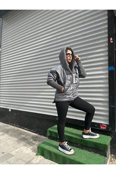 favorimsensin GRİ KAPŞONLU MONT TİRKO