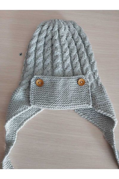 Papatyam Hand Knitted Baby Pilot Hat/Handcrafted Children's Hat/Knitted Hat/knitted hat/Handcrafted Hat/pilot hat