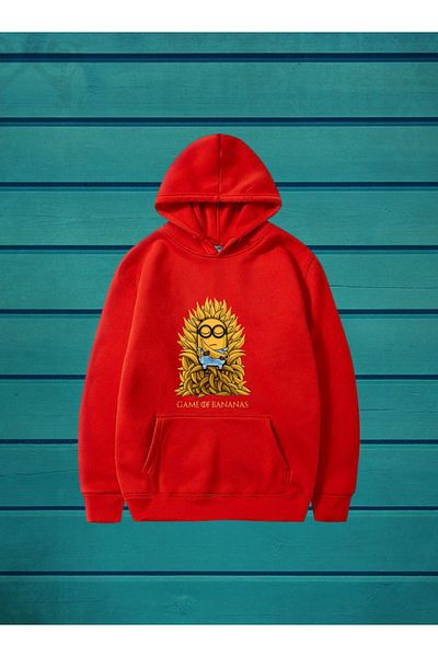 MAD COLLECTİON УНИСЕКС суитшърт с качулка и шарка на Миньон