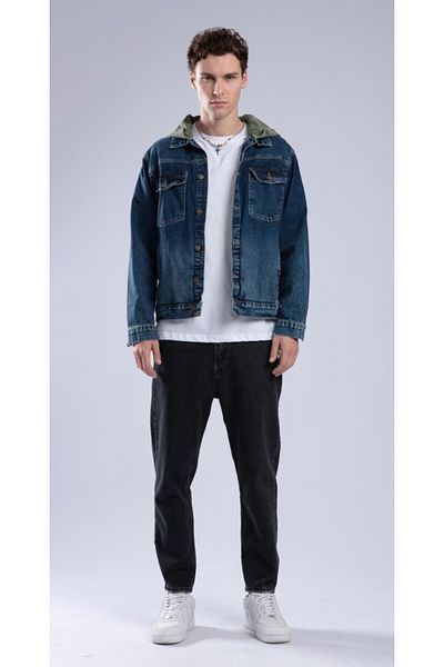 Catch Oversize Hooded Jean Jacket
