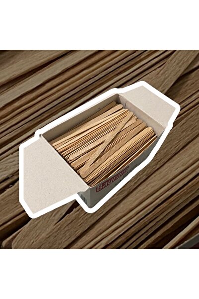 dat home خلاط خشبي 500 قطعة (1 علبة) - ملعقة شاي خشبية - عصا خشبية - خلاط شاي