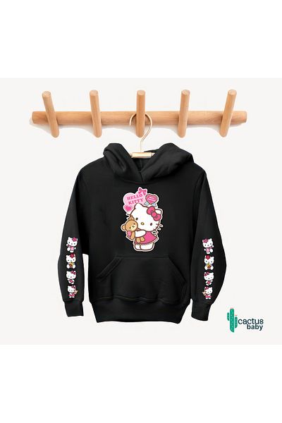 CACTUS COLLECTION Детски суитшърт с дизайн на Hello Kitty и кактус
