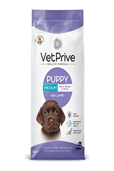 VetPrive Vet Prive Orta Ve Iri Irk Yavru Köpek Maması Kuzu Etli 14 Kg