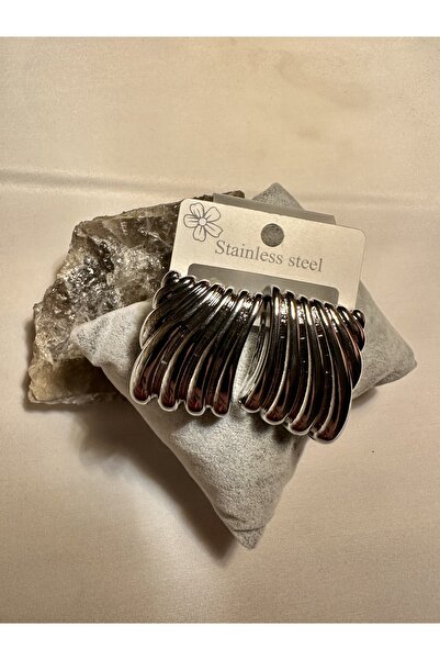 LEO HAİLEY BİEBER STEEL EARRING STYLISH LUXURY GOLD SILVER