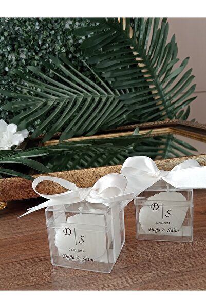 DECORA HOBİ İstiridye Mum, Mika Kutulu Söz, Nişan, Nikah, Kına Hediyeliği (15...