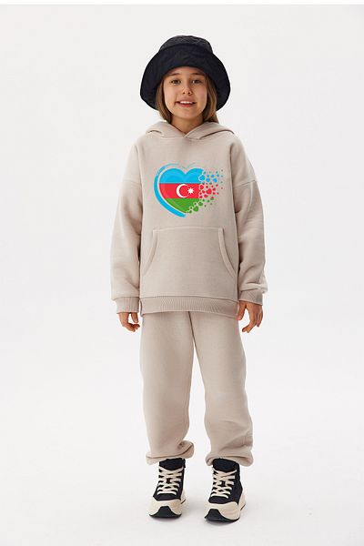 ADA BEBEK ÇOCUK Oversize Cotton Can Azerbaijan Bottom Top Set